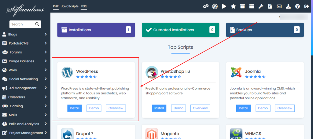 Cara Install WordPress di Cpanel Otomatis dengan Softaculous